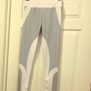 Workout pants gray&white size M elastic waistband